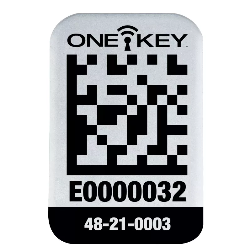 Petite étiquette QR CODE ONE-KEY™ pour surface métallique (100 pcs)